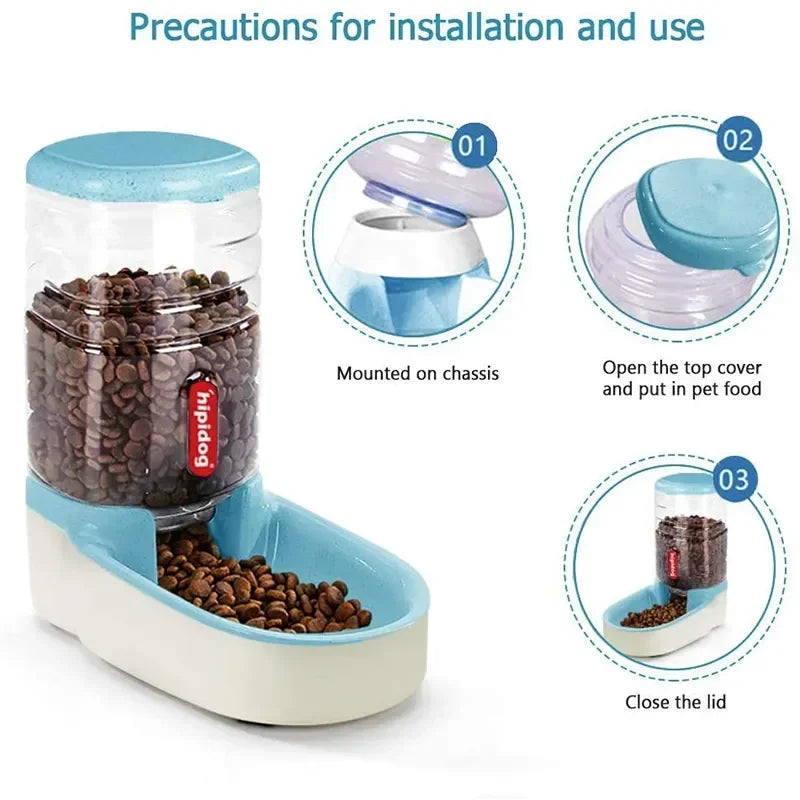 Automatic Dog Feeder & Waterer - Gravity Pet Food & Water Dispenser