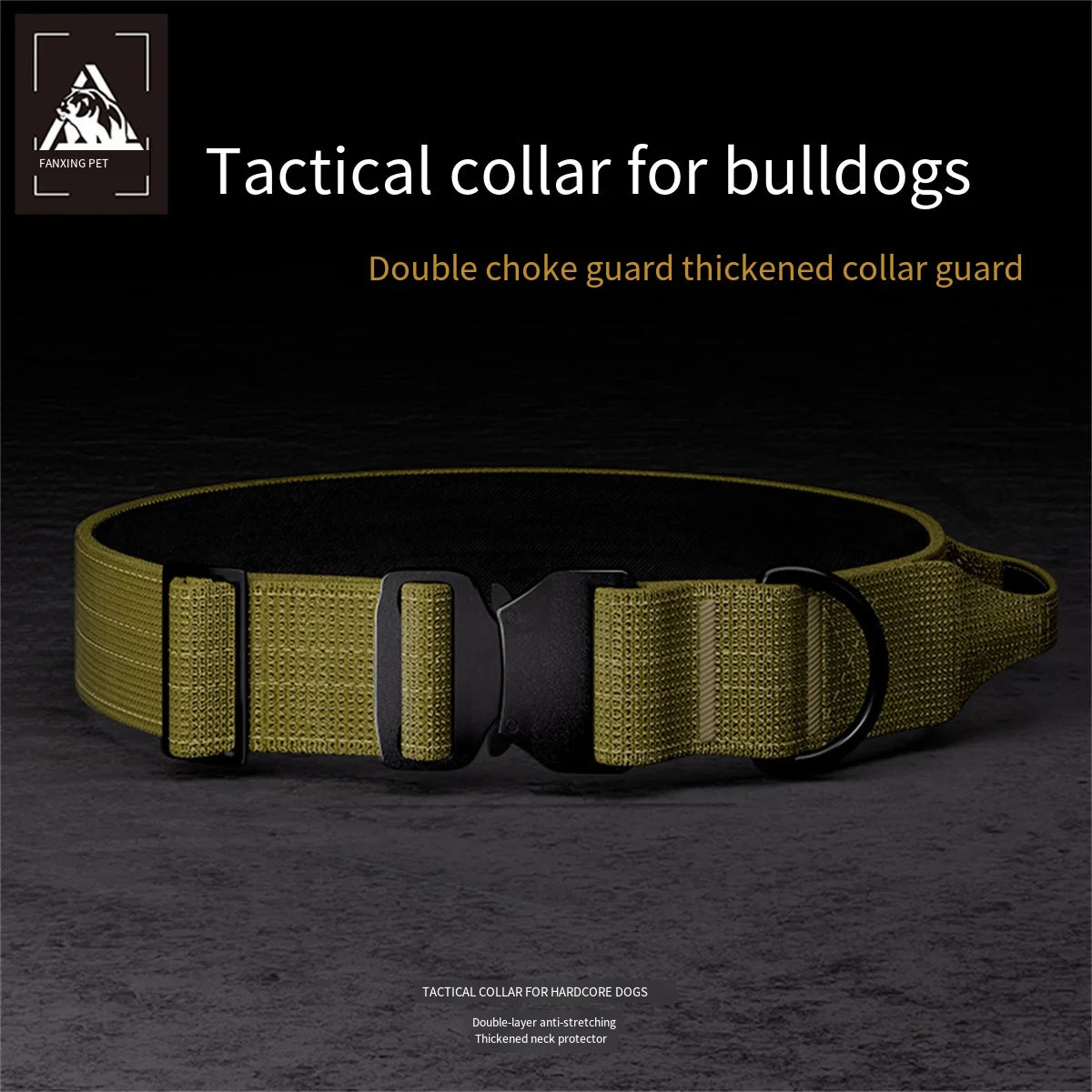 Dog Collar Durable Nylon Military Tactical Lead