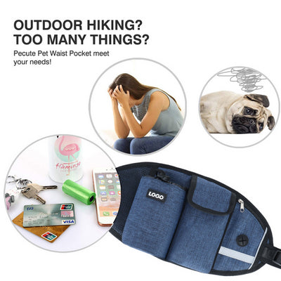 Multifunctional Outdoor Pet Waist pack with Towing Rope