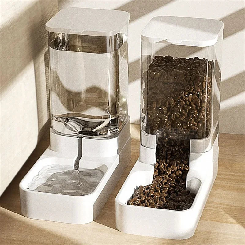 3.8L Pet Feeder & Water Bowl - Automatic Slow Feed for Puppies & Kittens