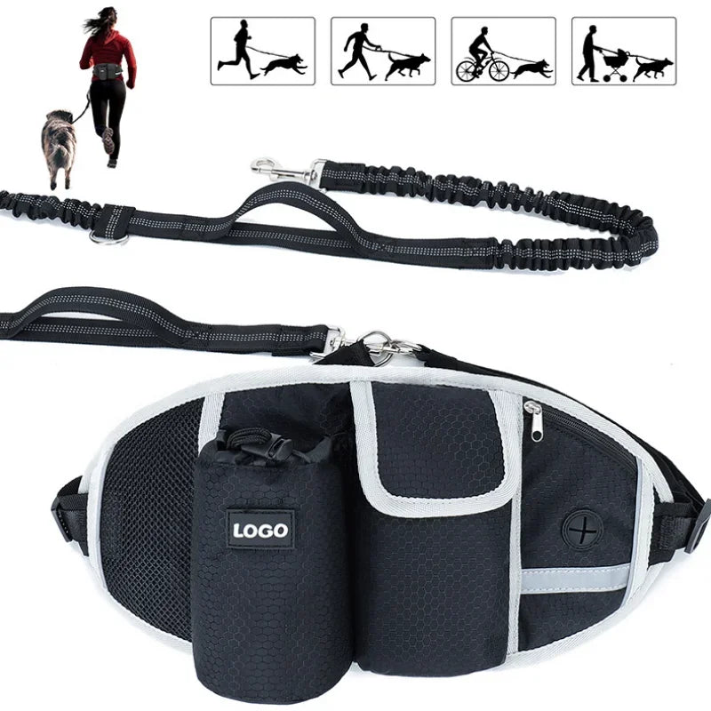 Multifunctional Outdoor Pet Waist pack with Towing Rope