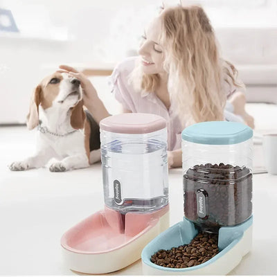 Automatic Dog Feeder & Waterer - Gravity Pet Food & Water Dispenser