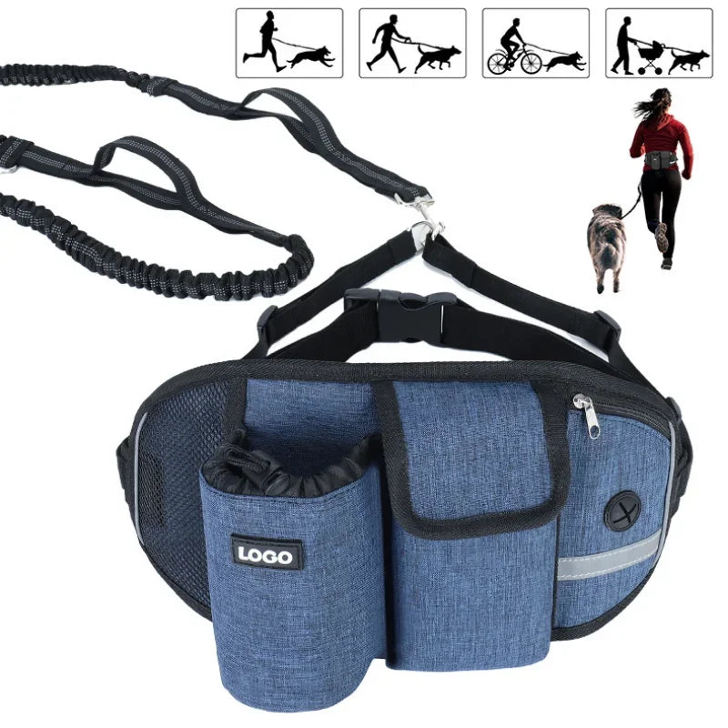 Multifunctional Outdoor Pet Waist pack with Towing Rope