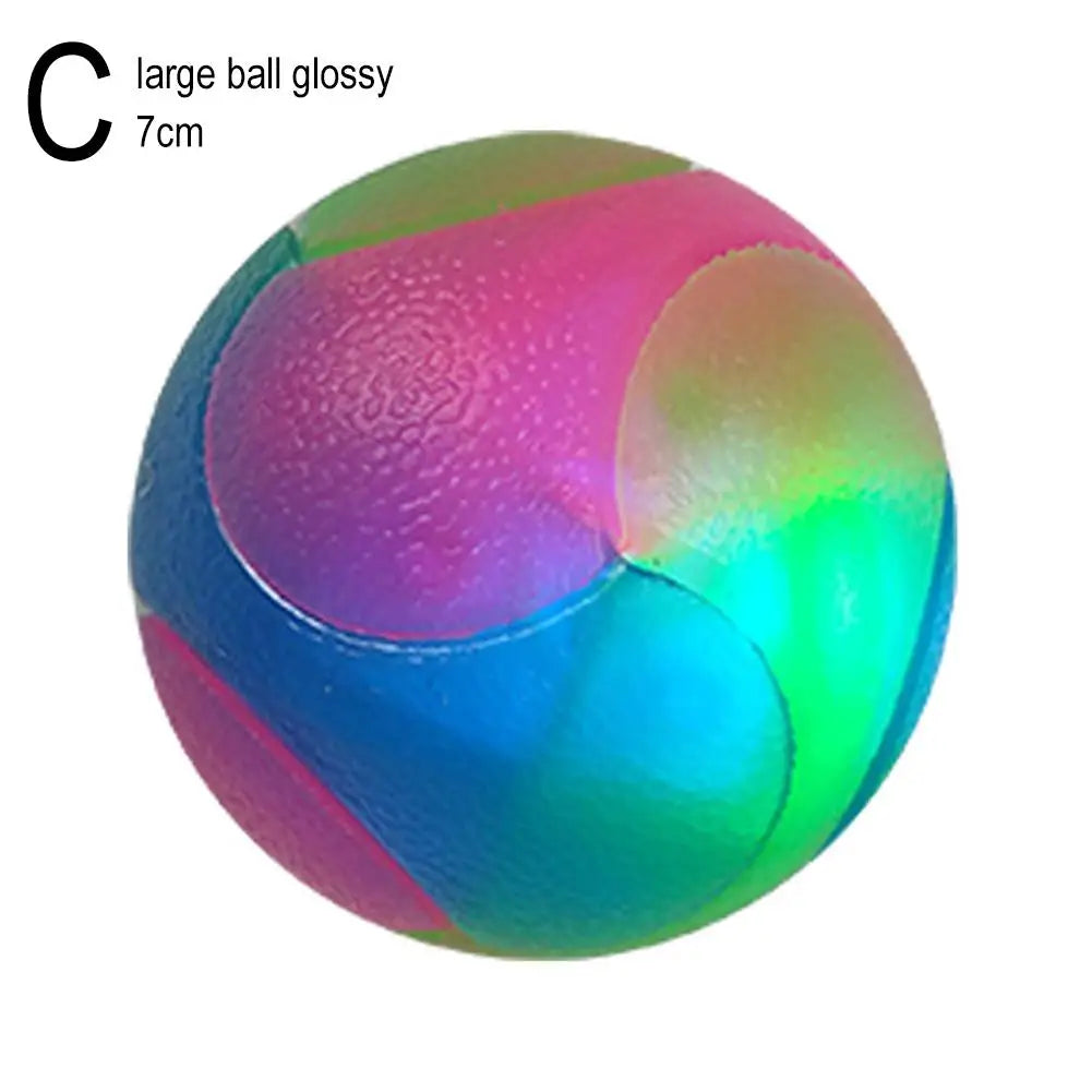 Glowing LED Interactive Pet Ball Toy - Flashing, Elastic & Fun for Cats & Small Dogs