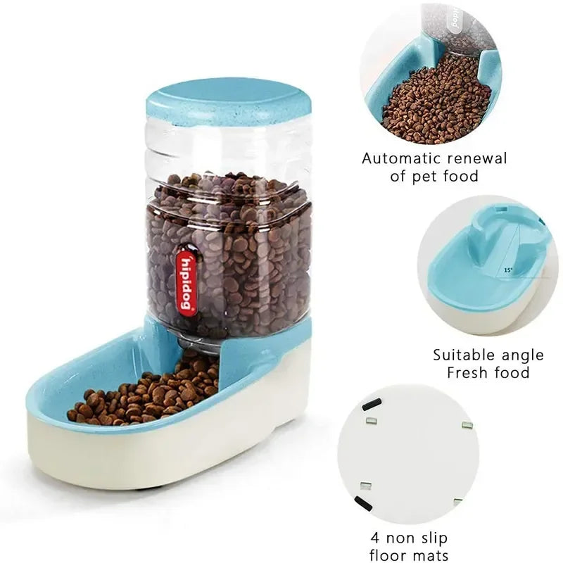 Automatic Dog Feeder & Waterer - Gravity Pet Food & Water Dispenser